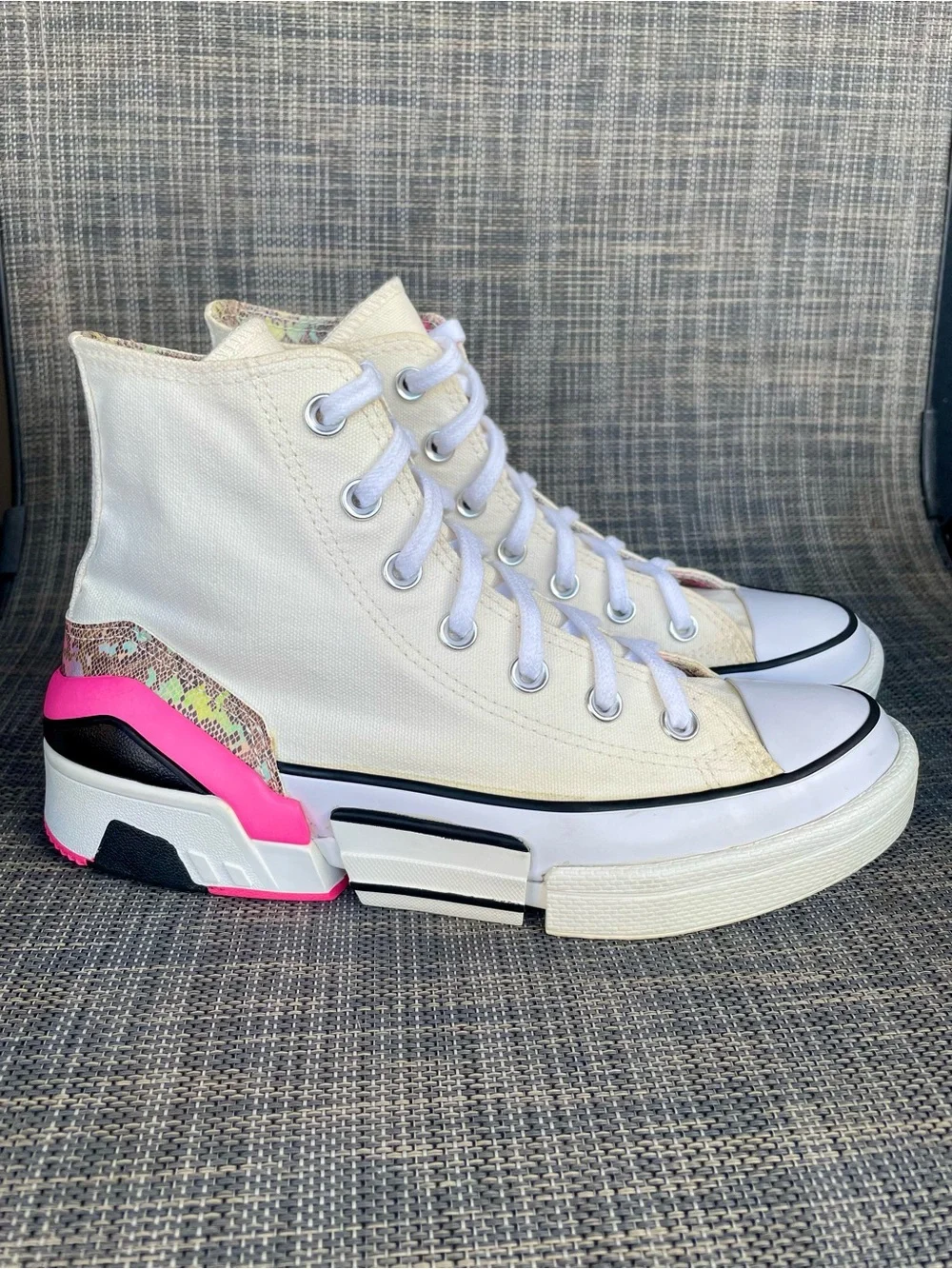 Converse All Star Women's CPX70 High 'Snakeskin Archive Print' Canvas Sneakers 7 - Picture 3 of 13